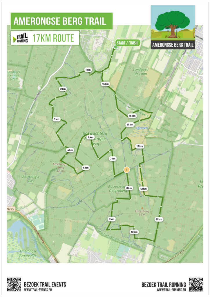 17km Trail running Amerongse Berg trail