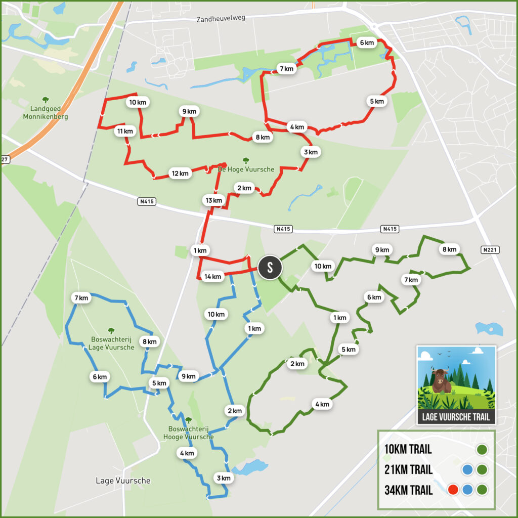 Routes Lage Vuursche Trail 2023